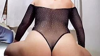 Dirty whore smokes while undressing