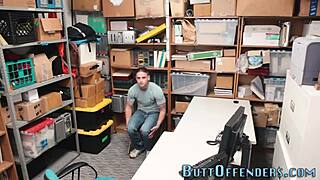 gay amateur thief caught and gives interracial blowjob in reality