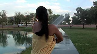 can you believe alexa loren getting nude under sprinklers?