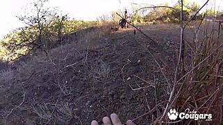 middle eastern babe penelope stone rides cock outdoors with emotional doggystyle passion