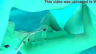 Hot Futanari Action by the Pool, Sexy Girl Sucks and Shemale Pounds Hard with Cum Finish