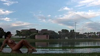can you believe alexa loren getting nude under sprinklers?
