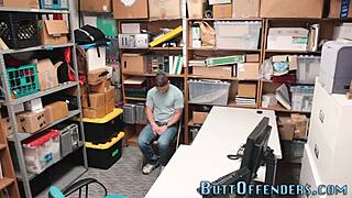 gay amateur thief caught and gives interracial blowjob in reality