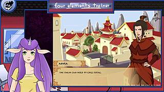 Pregnant Azula Showers Muscularly in Rough Anime Voyeur Scene