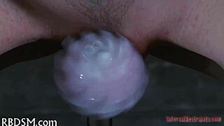 Babe's Tight Pussy Gets Prodded in Bondage 😈