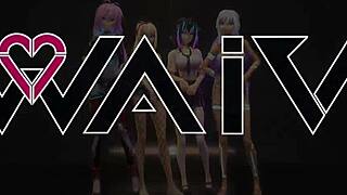 i'm elfie love, and i'm teasing with a dildo in my christmas suit in vrchat, close up on pussy