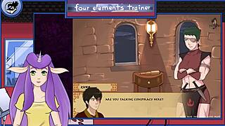 Pregnant Azula Showers Muscularly in Rough Anime Voyeur Scene