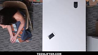 tiny latina shoplifter lets guard fuck her ass - avi love