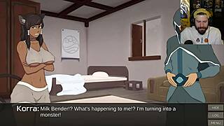 Korra transforms into a furry cummy bender, so wild! 😍