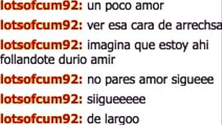 I say 'me corro rico' while cumming with valerymiller in web chat