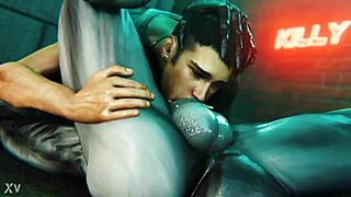 Dante slams Walrider in raw 3D cartoon gay action