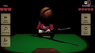 Curvy 3D cartoon babe with huge tits squirts wildly during intense blowjob game action