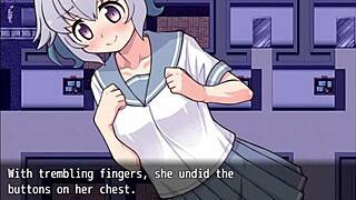 Exhibitionist girl serina suzuyo flashing in game