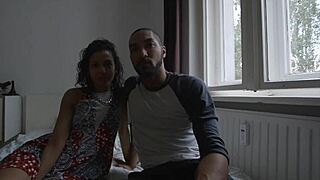 Horny amateur couple engages in kissing and hardcore fucking at home