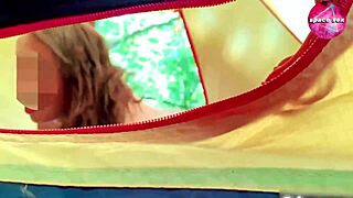 Caught Solo Masturbation of Anime Girl While Camping