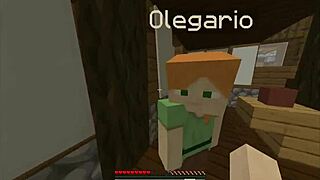 Young bald guys and the priest showing his staff in Iggsburn Village Part 2