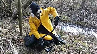 Unbelievable, German Femdom in Latex Dominates Outdoors with Brutal Mud Play!