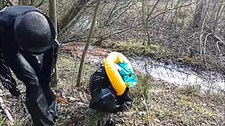 Unbelievable, German Femdom in Latex Dominates Outdoors with Brutal Mud Play!