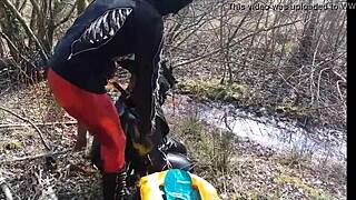Unbelievable, German Femdom in Latex Dominates Outdoors with Brutal Mud Play!
