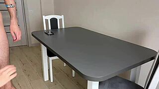 OMG, Young Step Mom Caught Stepson Jerking and Got Wild! Rough Milf Fuck on Table While Daddy’s Away!