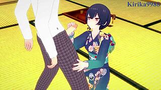 Uh, me and Rinze Morino with Hana Suzuki got crazy in hentai sex, ya know?