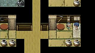 Tanned Girl Natsuki in Hentai Game Ep 12, Masturbating Huge BBC Outside