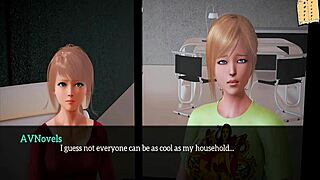 Blonde Anime Girl In 3D Hentai Family Series With Big Tits.