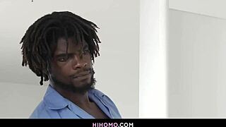 Massive Big Black Cock Emerges Through Gloryhole For Gay Cum With Devin Trez And Kirk Cummings