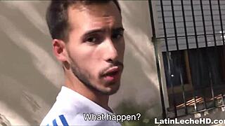 Amateur Young Straight Twink Latino Tries First Gay Sex With Stranger for Cash POV