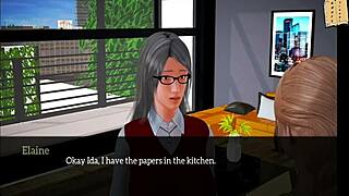 Blonde Anime Girl In 3D Hentai Family Series With Big Tits.