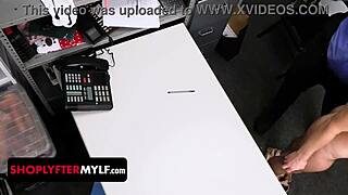 massive tits thief gets fucked and fingered by horny loss prevention officer at work