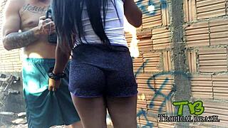 Alone In The Backyard With The Naughty Slut And Monster Cock