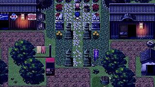 Tanned Girl Natsuki in Hentai Game Ep 12, Masturbating Huge BBC Outside