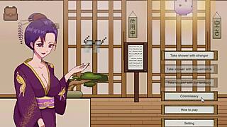 Cute ladies in public bath house... wanna join this steamy hentai game?