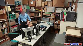 Naughty Zoe Parker in the shop.