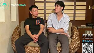 straight japanese jock tries gay action first time