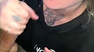 She Swallows All Of It In Deepthroat Sucking Sloppy Spitting Cum Blowjob