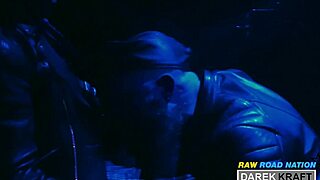 i'm in this extreme macho german leather 3-way bareback
