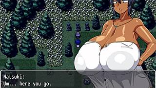 Tanned Girl Natsuki Pees in Forest at Night