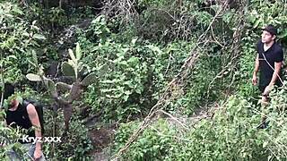 Hardcore Bareback Gay Action in the Wild Woods