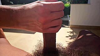 Super Slow Motion Handjob In The Garden!