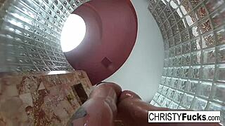 Christy And Dahlia's Hot Shower Lesbian Fun
