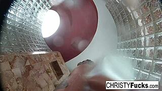 Christy And Dahlia's Hot Shower Lesbian Fun