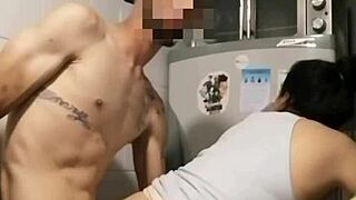 Amateur passionate sex in the kitchen