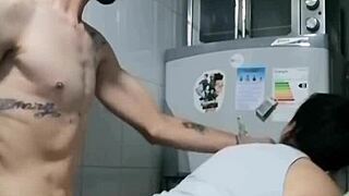 Amateur passionate sex in the kitchen