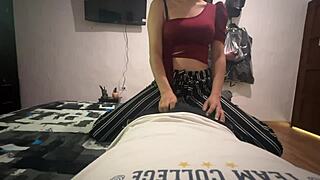 Teen sucked me off quick to cover her rent this month