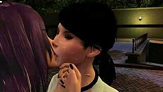 Outdoor adventure with brunette in anime style.