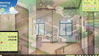 summer clover harem hentai game ep 10, cum twice on her cute brunette face