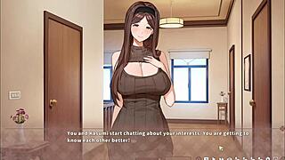 summer clover harem hentai game ep 10, cum twice on her cute brunette face