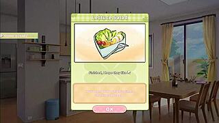 summer clover harem hentai game ep 10, cum twice on her cute brunette face